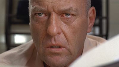 Dean Norris as Hank Schrader, realising that his brother in law, Walter White, is Heisenberg.
