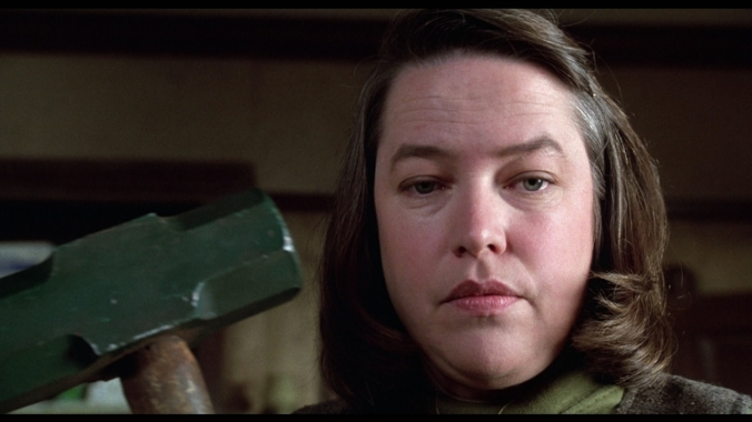 Kathy Bates plays psychotic fan girl Annie Wilkes in the film adaptation of Stephen King's novel, 'Misery'.